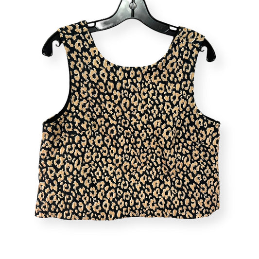 Leopard Print Vest Other Maeve, Size 8