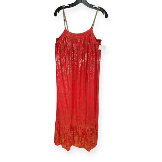 Gold & Pink Dress Casual Maxi Michael By Michael Kors, Size Xs
