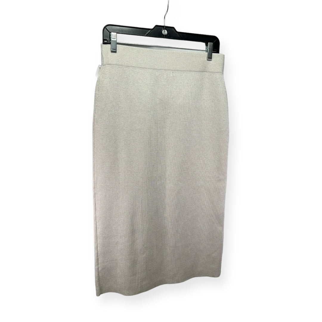 Knit Silver Skirt Midi Banana Republic, Size S