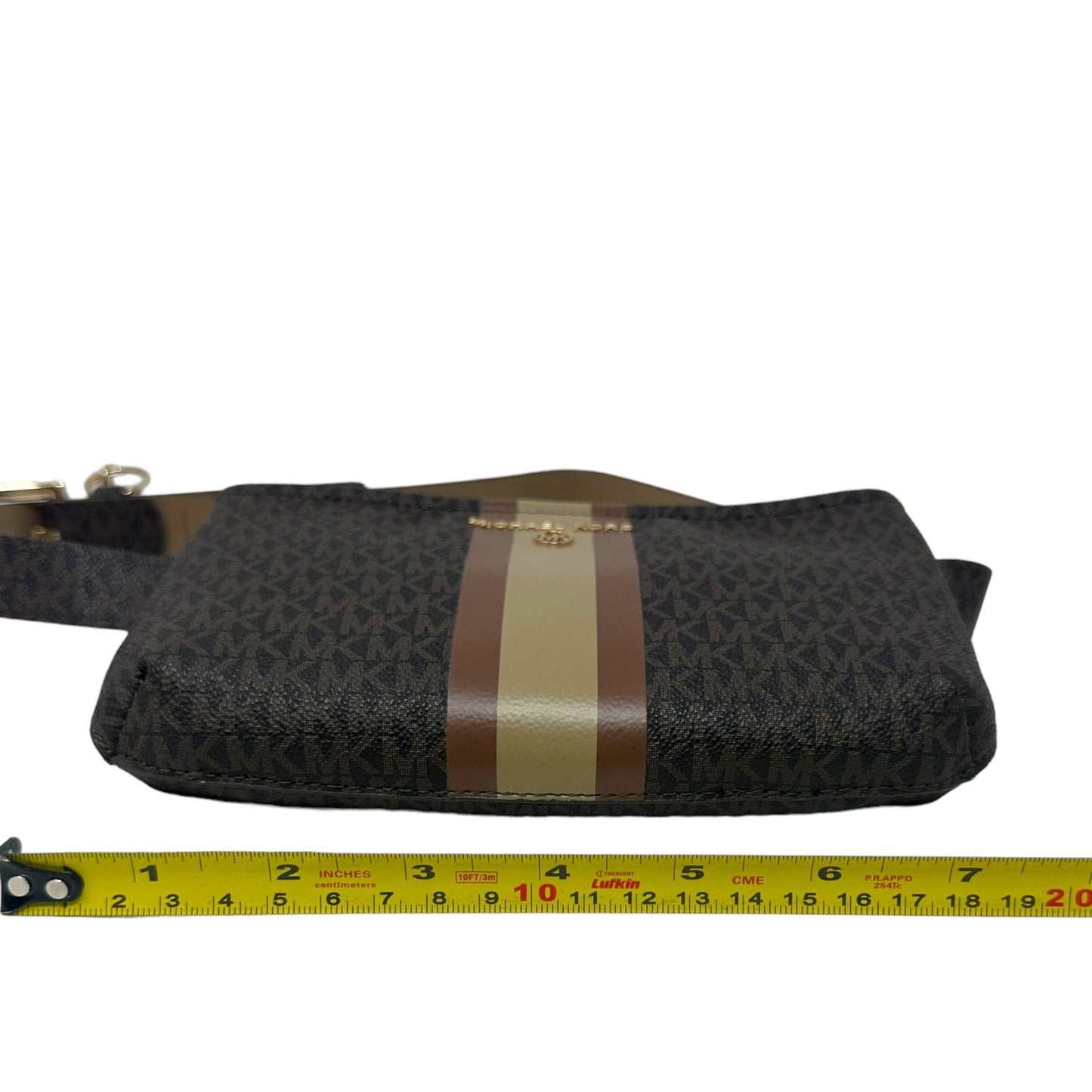 Logo Belt Bag with Stripe Designer Michael Kors, Size Medium