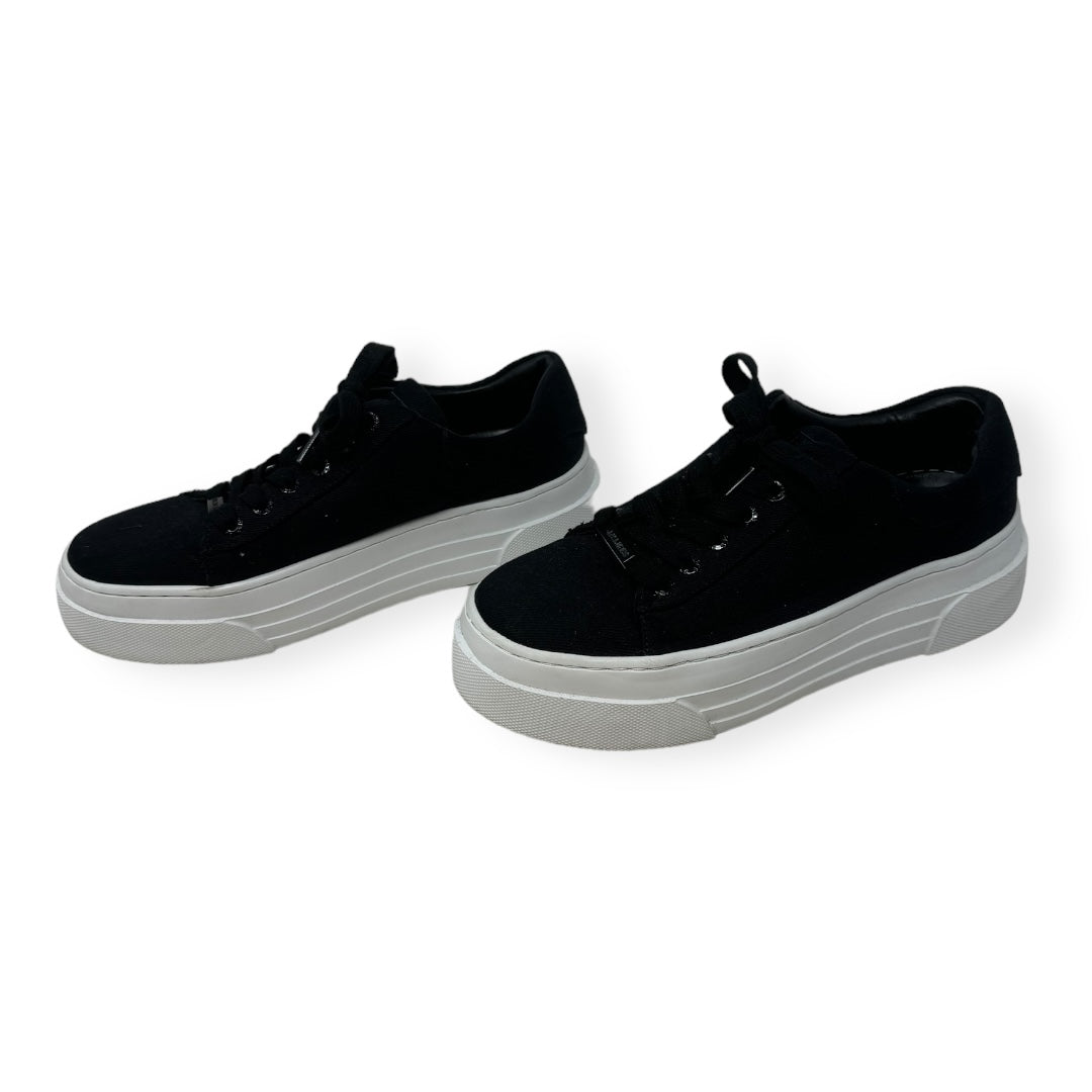 Amanda Canvas Black Platform Shoes Sneakers J Slides, Size 8.5