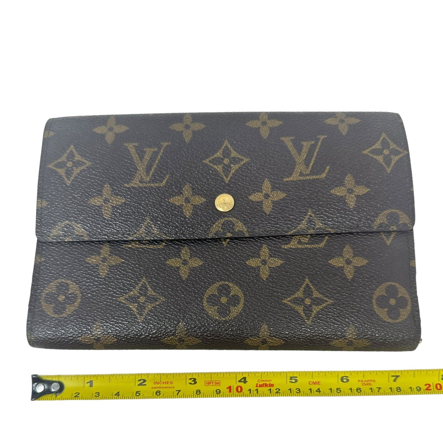 Porte Tresor Etui Papiers Trifold Wallet in Monogram Canvas Luxury Designer Louis Vuitton, Size Large