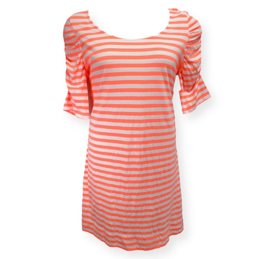 Kaley Dress in Neon Sunrise Orange Boat Party Stripe Designer Lilly Pulitzer, Size Xl