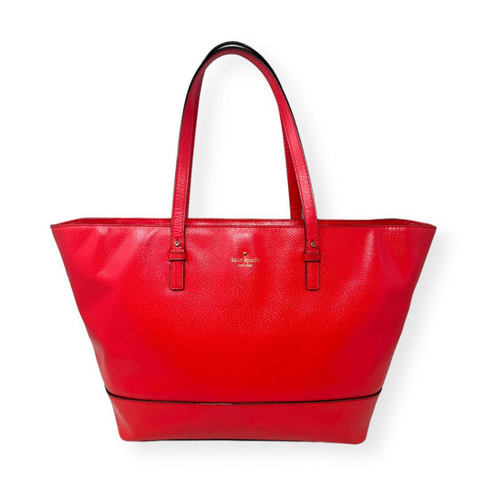 Grand Street Harmony Tote in Crab Red Designer Kate Spade, Size Large