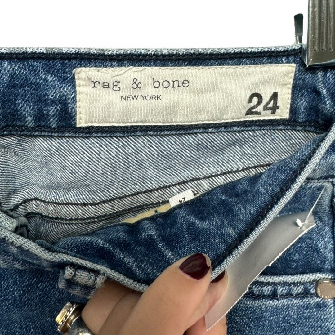 Iver Zip-Hem Flare Jeans Designer Rag & Bones Jeans, Size 0