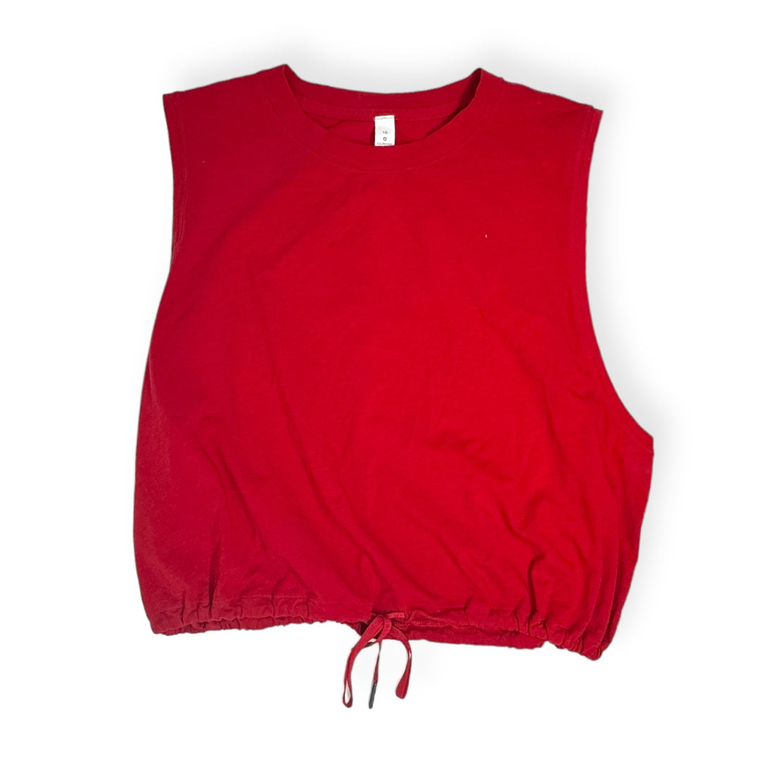 Red Athletic Tank Top Lululemon, Size 10