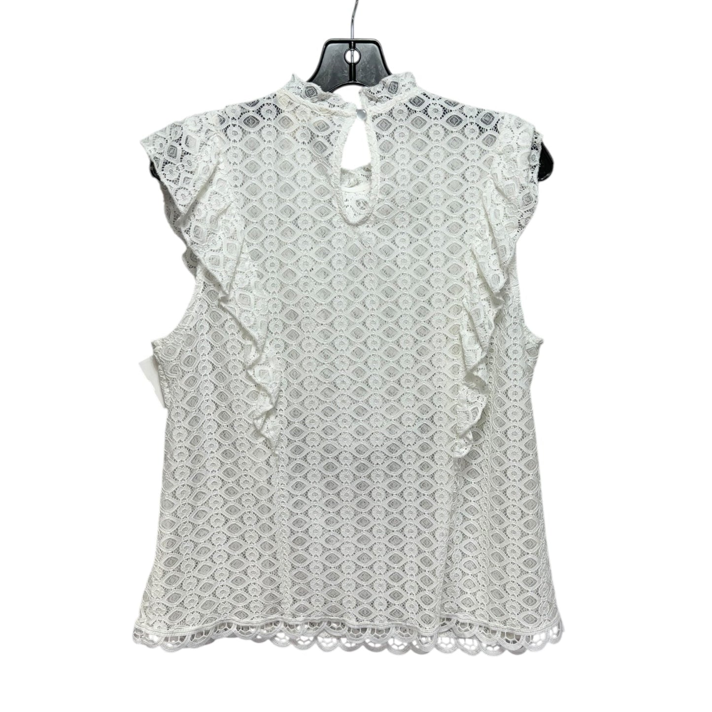 Top Sleeveless By Adiva In White, Size: L