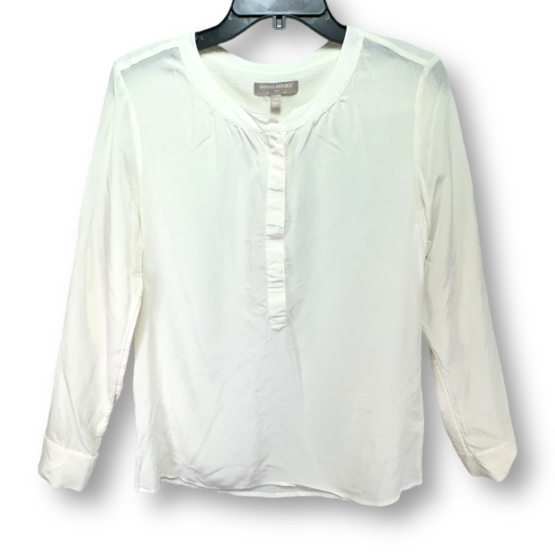 Ivory Top Long Sleeve Banana Republic, Size M