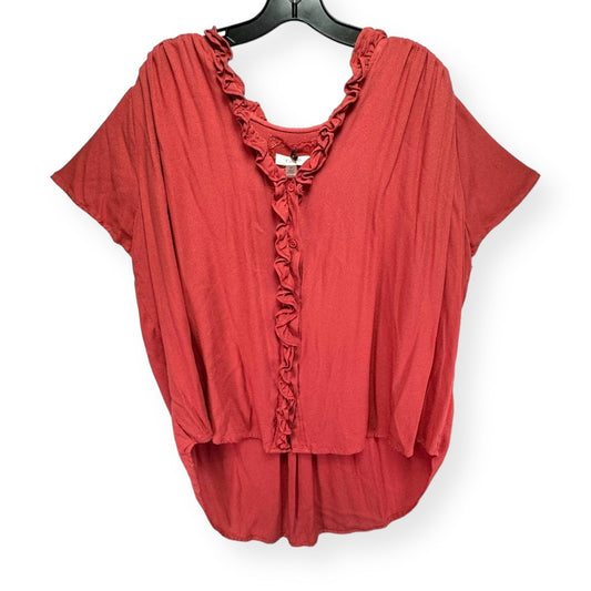 Red Top Short Sleeve Cupio, Size 3x