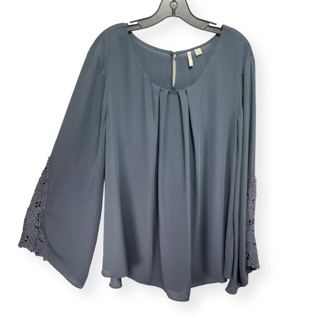 Grey Blouse Long Sleeve Cato, Size 18