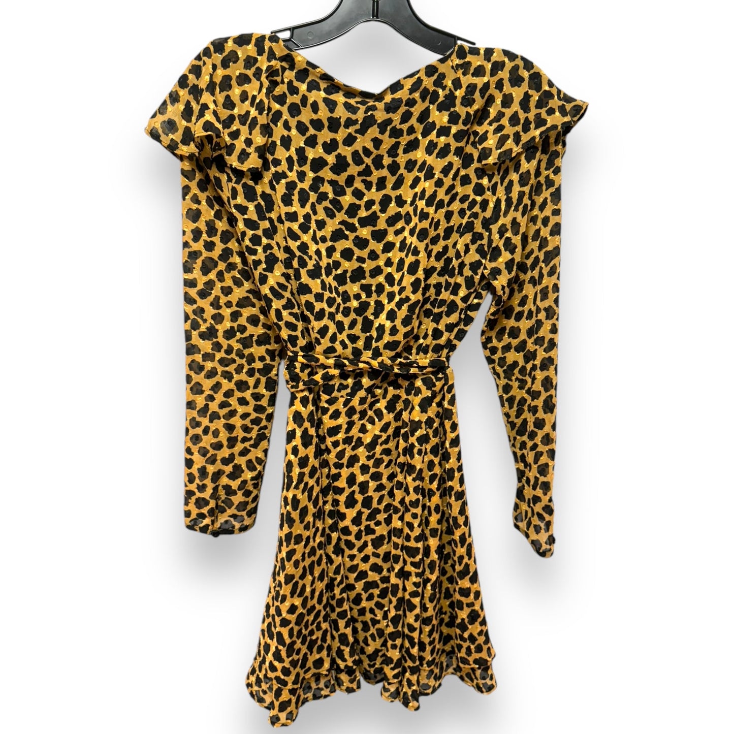 Frenchie Wrap Dress By Free People In Cocoa Leopard Print, Size: S