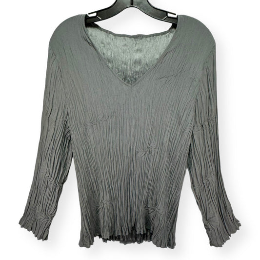 Grey Top Long Sleeve Designer Babette, Size L