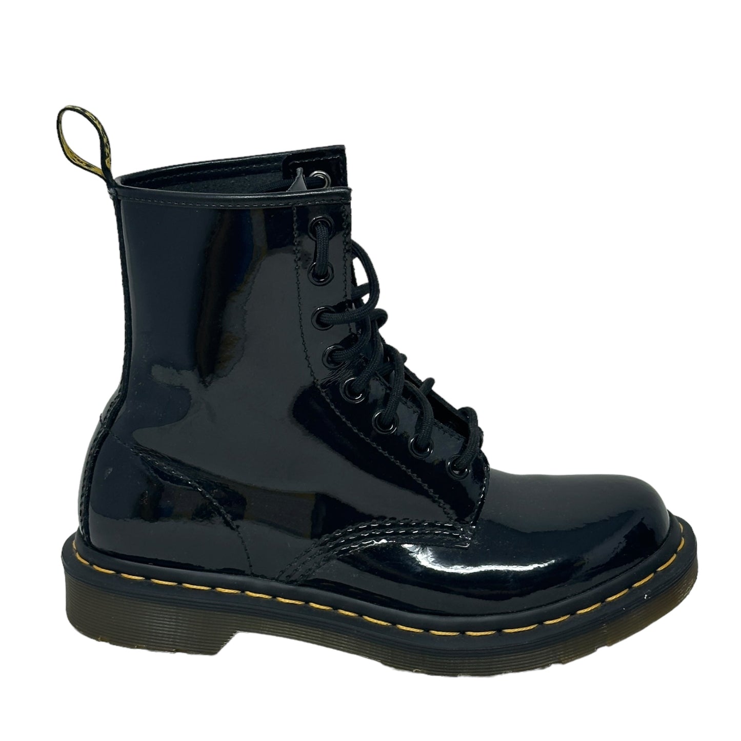 1460 Boots Patent Lamper By Dr Martens In Black, Size: 7