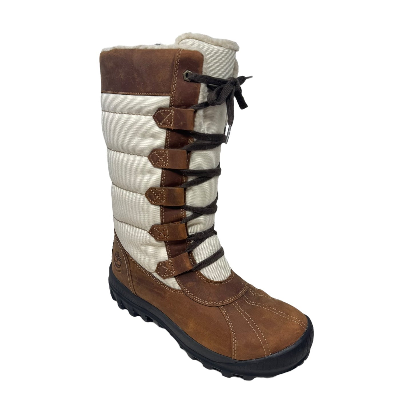 Mt Hayes Tall Waterproof Boots Snow By Timberland In Brown & Cream, Size: 8.5