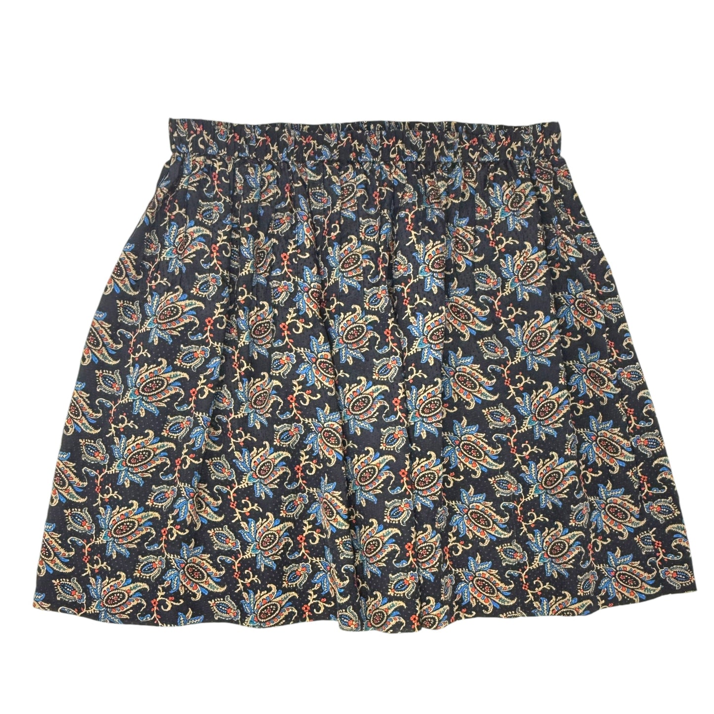 100% Silk Mini Skirt By Sea New York In Paisley Print, Size: 6