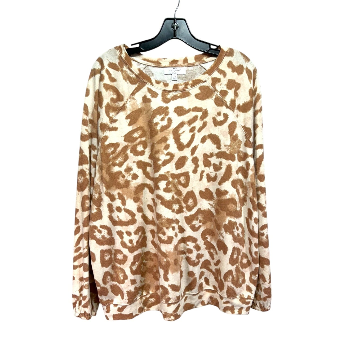 Top Long Sleeve By New Directions In Animal Print, Size: 2x