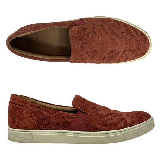 Ivy Primrose Suede Slip On Sneakers Designer By Frye In Rosewood, Size: 10