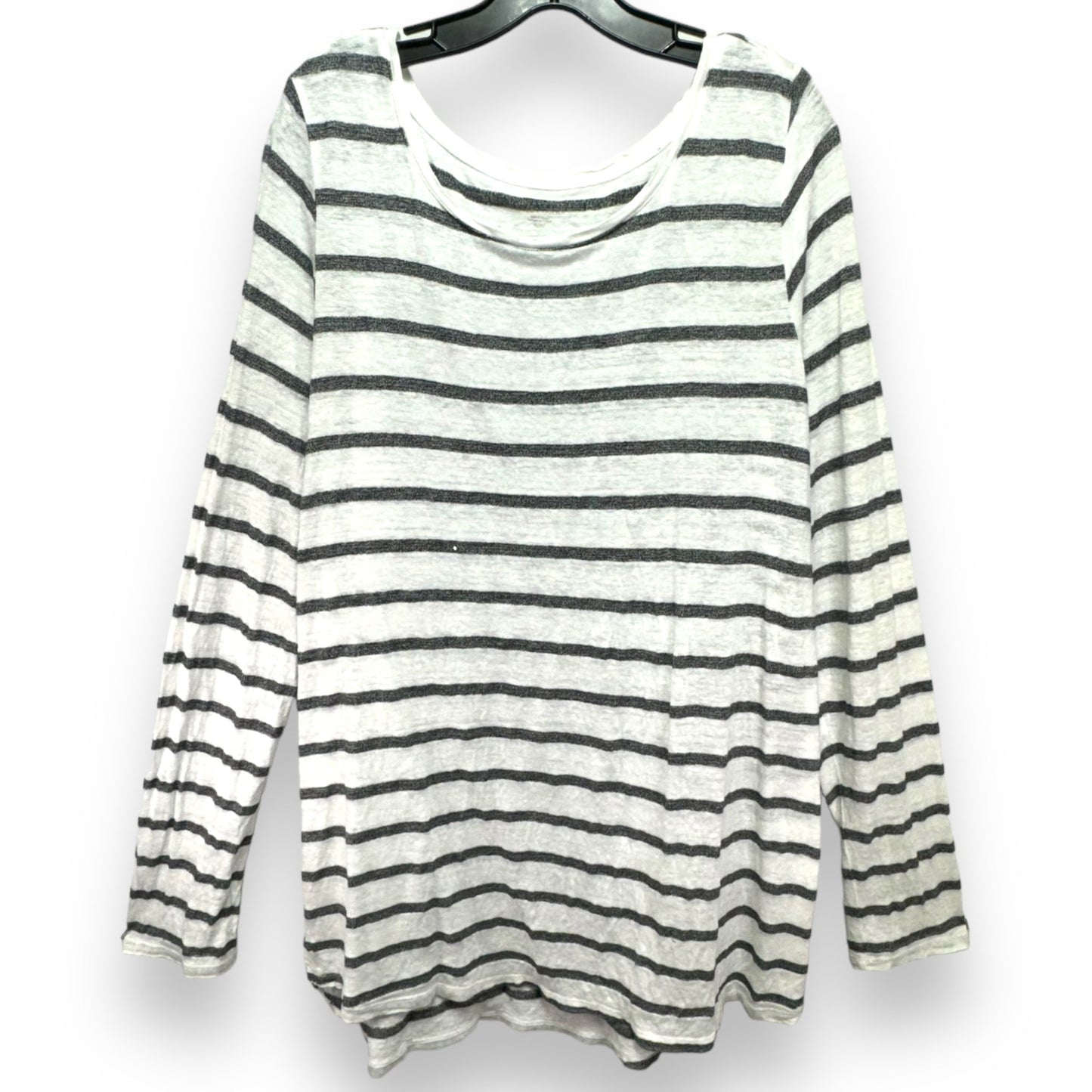 Top Long Sleeve Designer By Eileen Fisher In Striped Pattern, Size: Xl