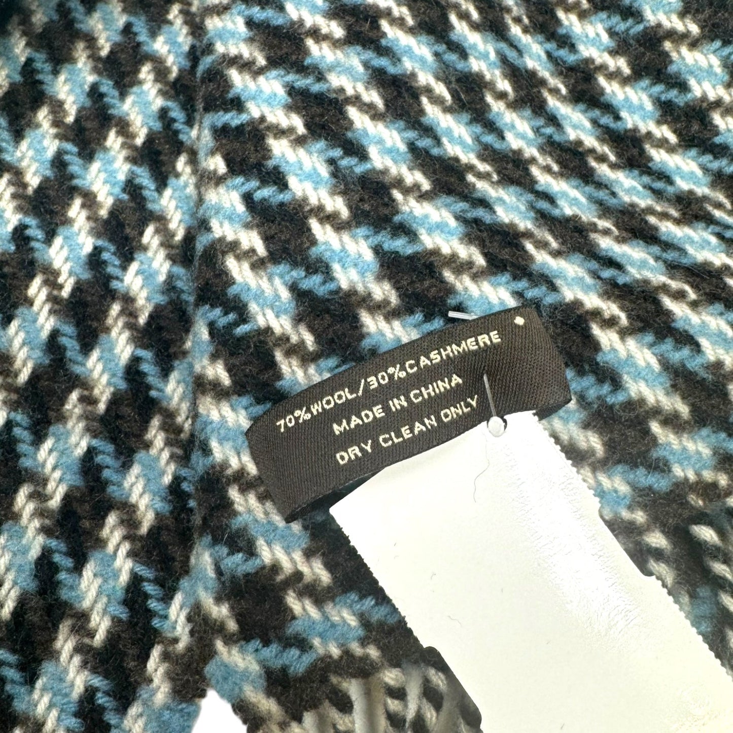 Houndstooth Wool Cashmere Blend Scarf Designer By Coach