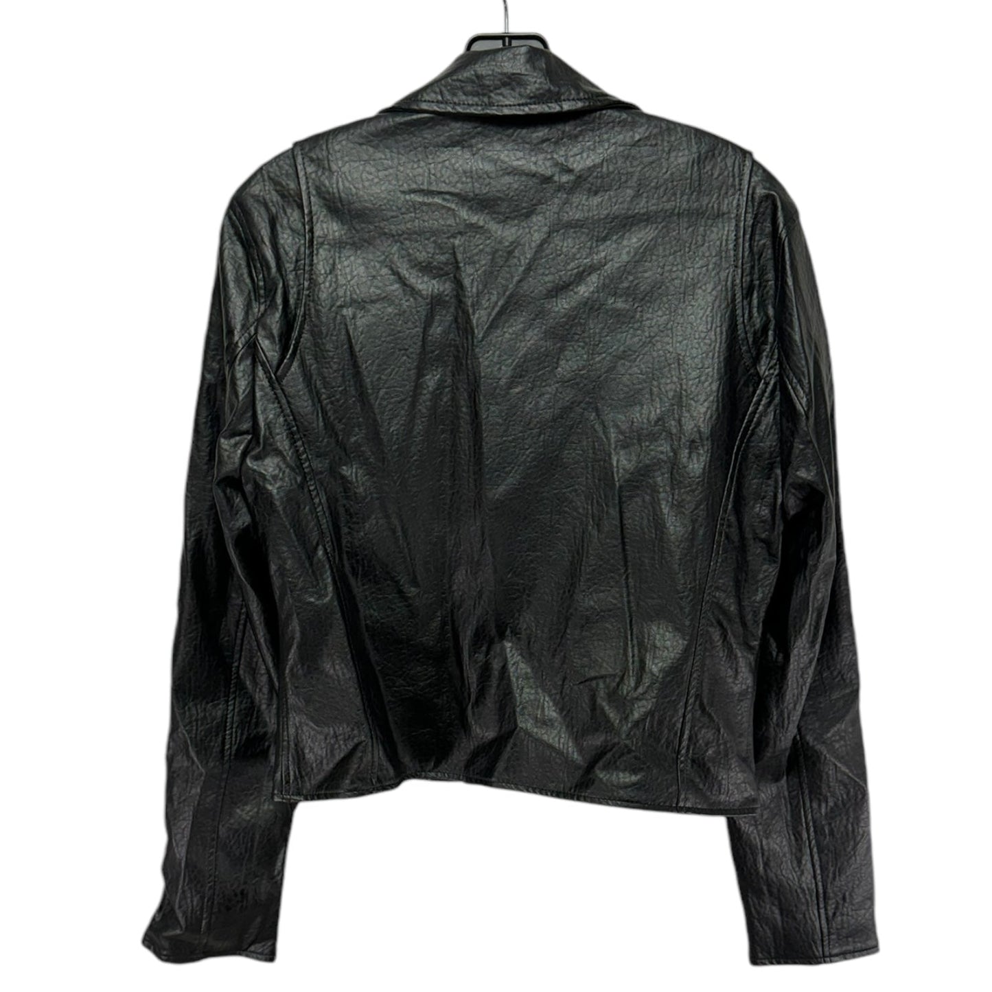 Leather Cropped Moto Jacket By Blanknyc In Black, Size: M