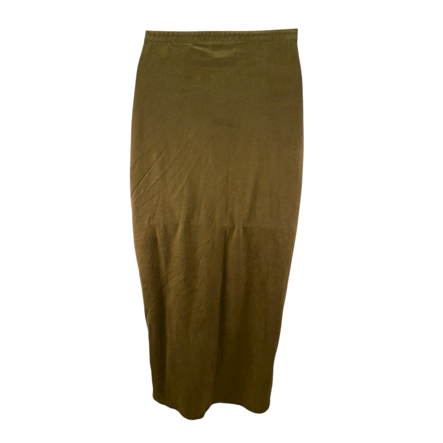 Microsuede Skirt Maxi By Unbranded In Green, Size: M