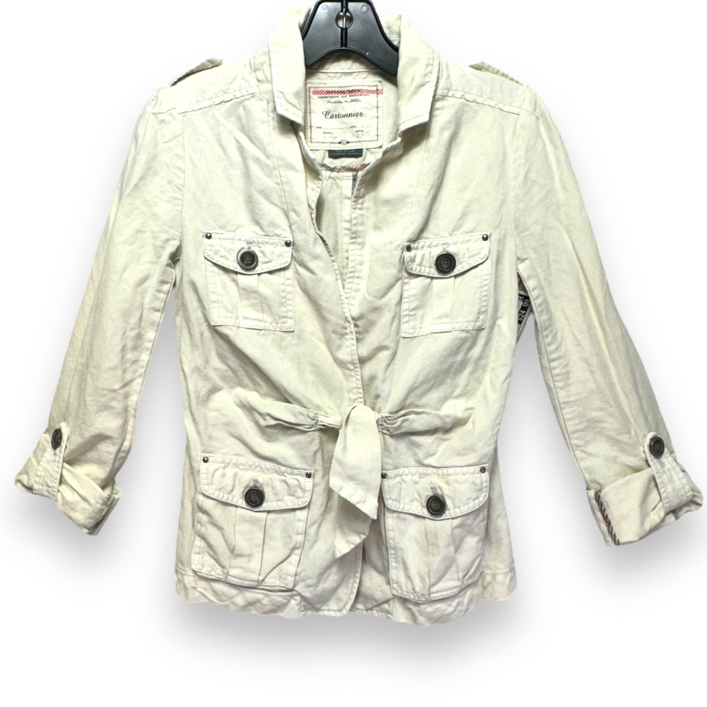 Jacket Utility By Cartonnier In Cream, Size: 2