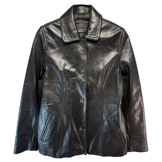 Coat Leather By Jones New York In Black, Size: M