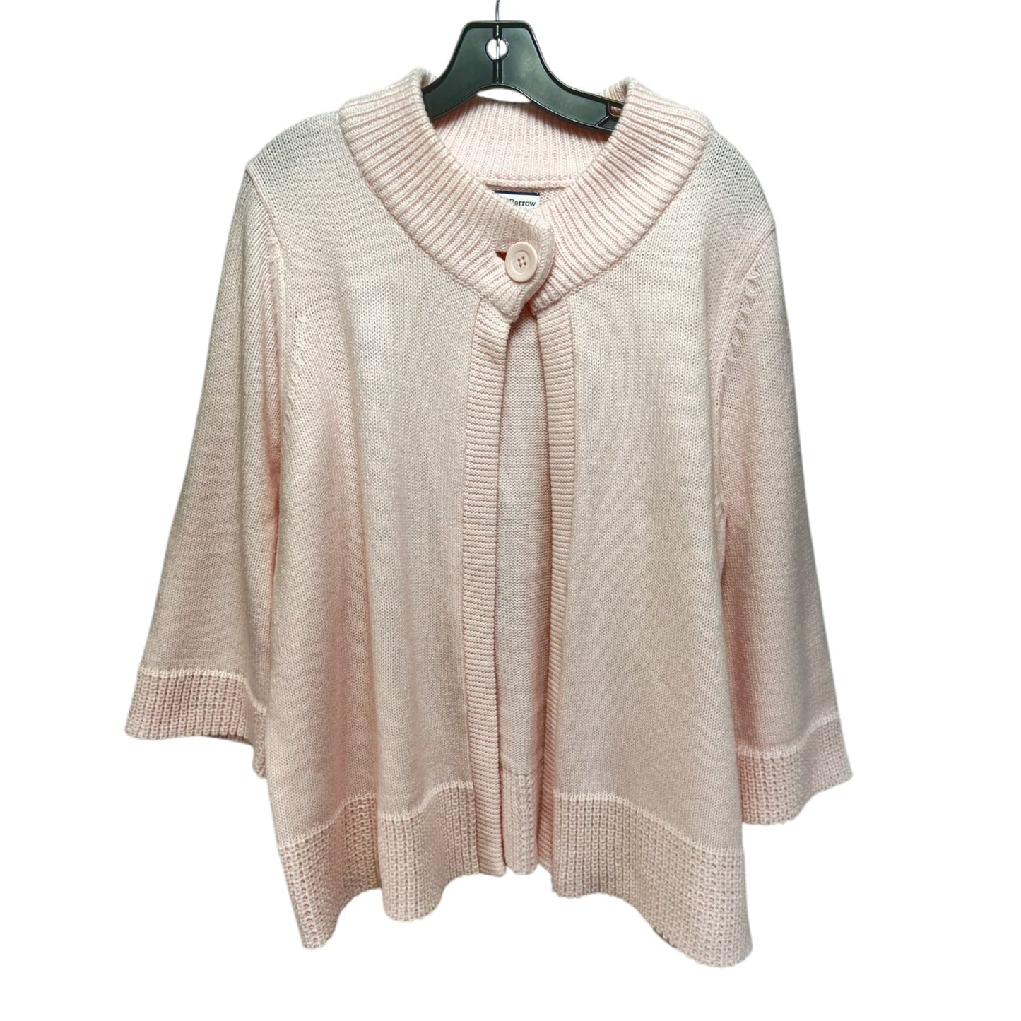 Sweater Cardigan By Croft And Barrow In Pink, Size: 1x