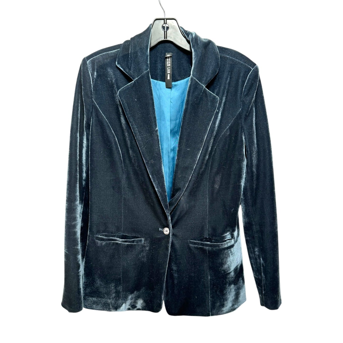 Velvet Blazer By Lord And Taylor In Blue, Size: Xs