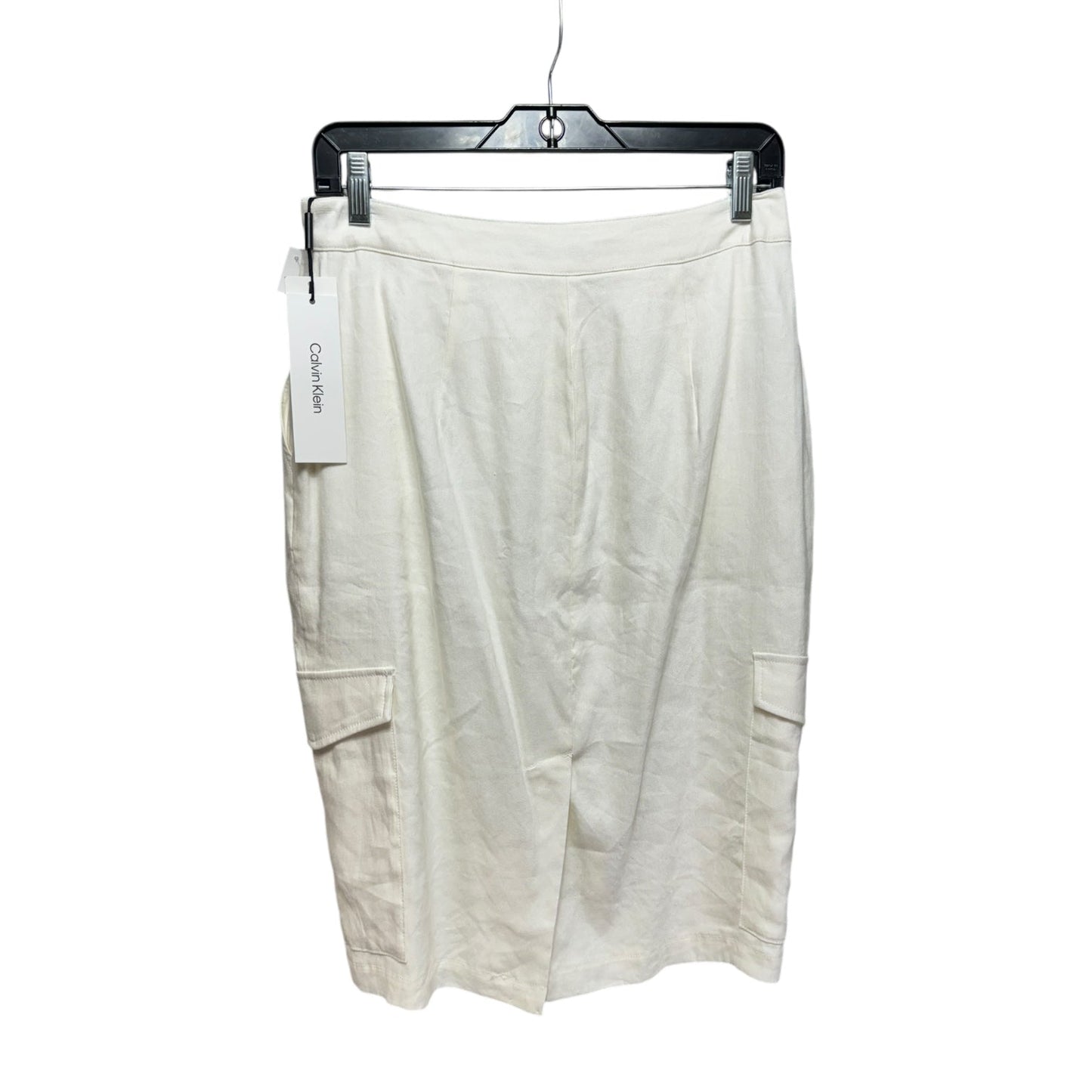 Skirt Midi By Calvin Klein In Cream, Size: 4