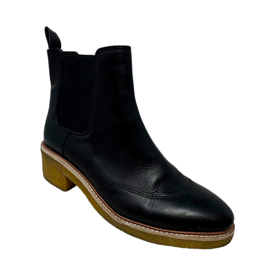 Crepe-Sole Chelsea Boots By J. Crew In Black Leather, Size: 9