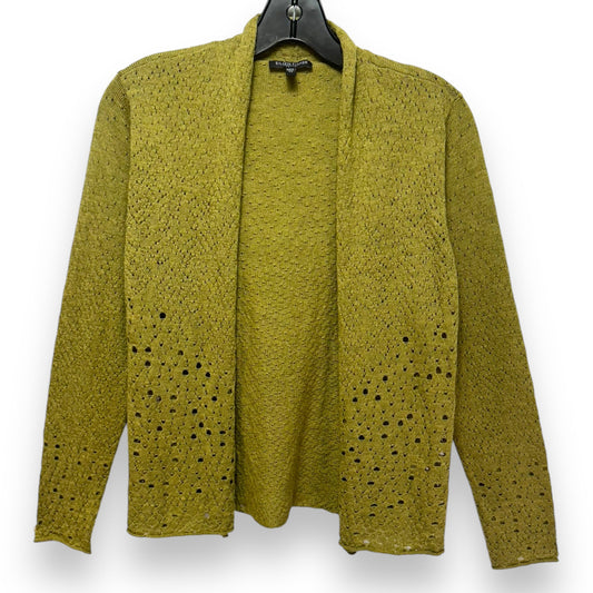 Sweater Cardigan Designer By Eileen Fisher In Green, Size: Petite   S