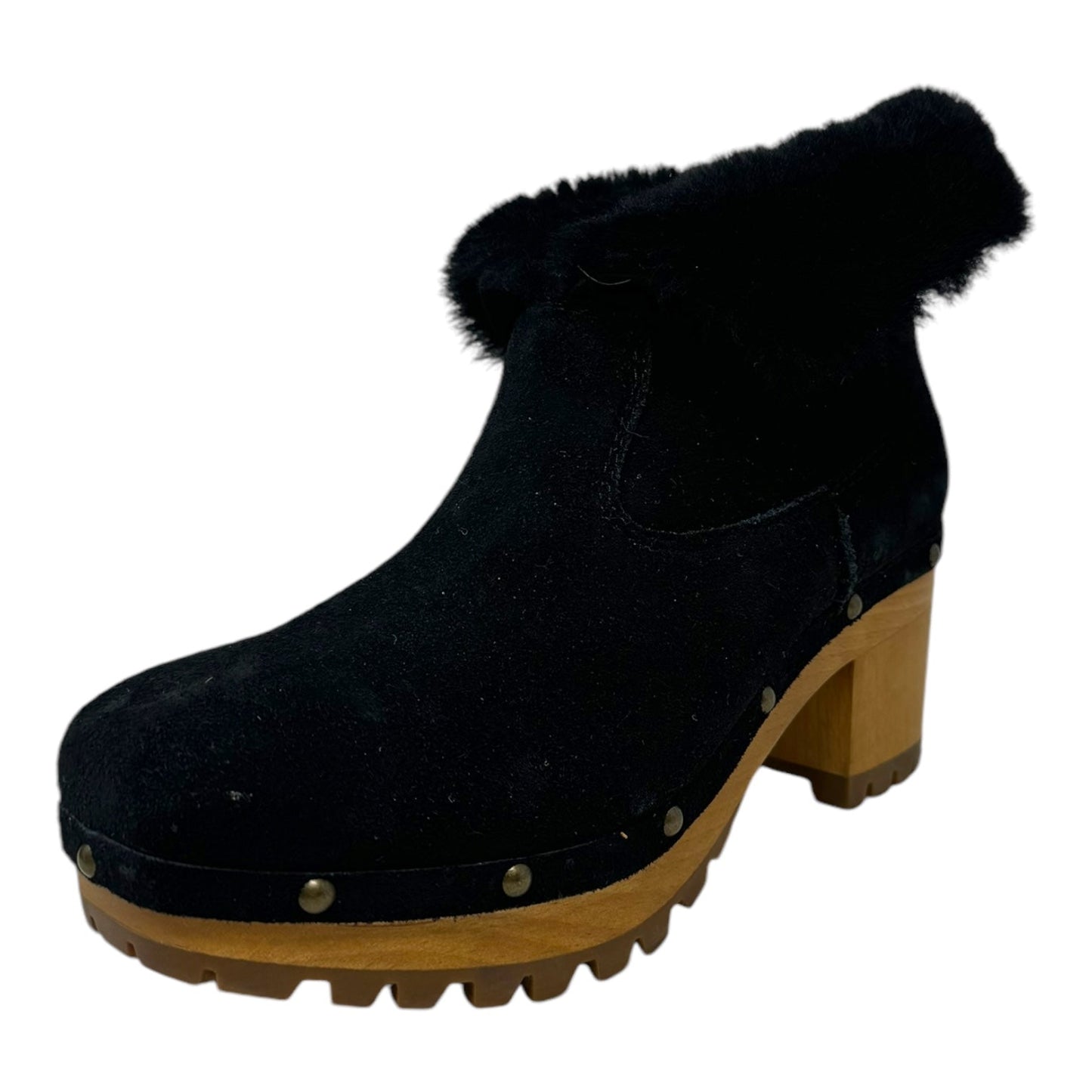 Thebes Clog Boots Ankle Heels By Ugg In Black, Size: 8