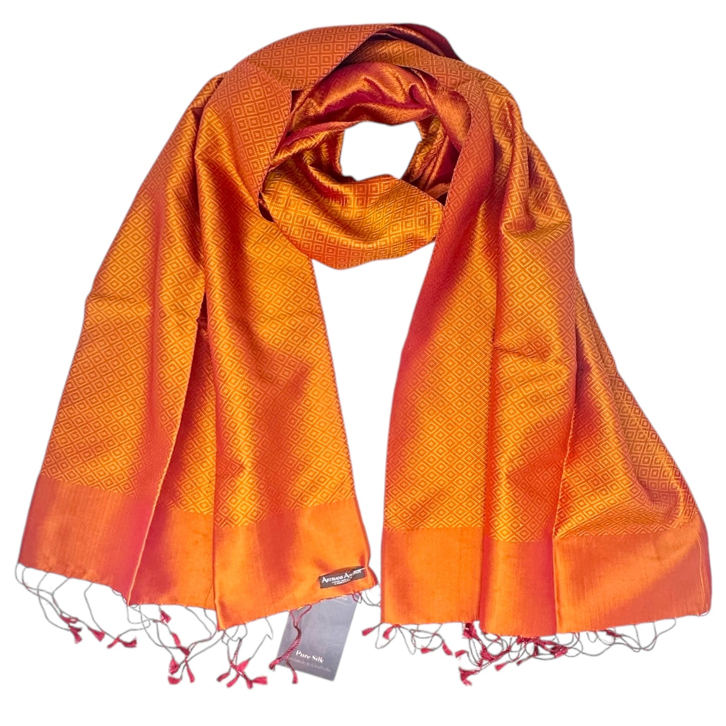 The Diamond Luxury Silk Scarf By Artisans Angkor