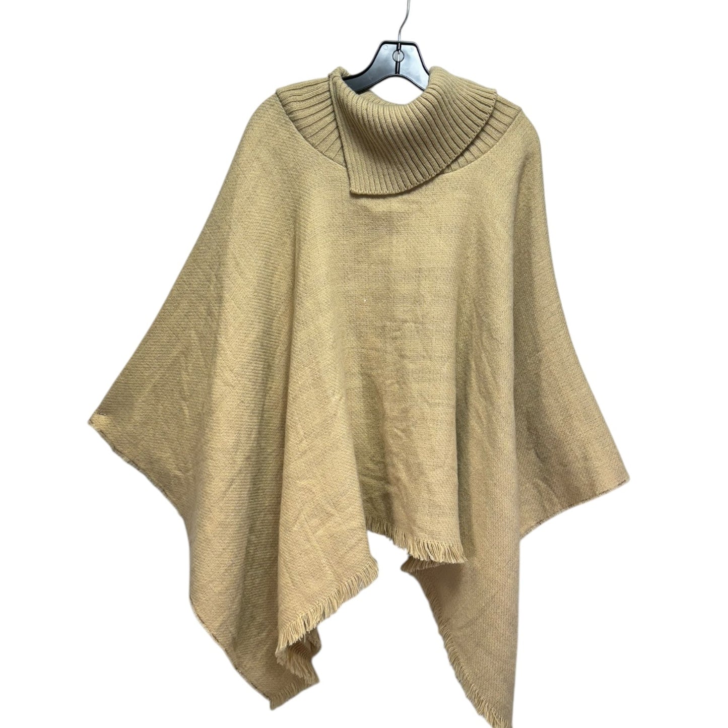 Knit Poncho By Look In Tan, Size: Os