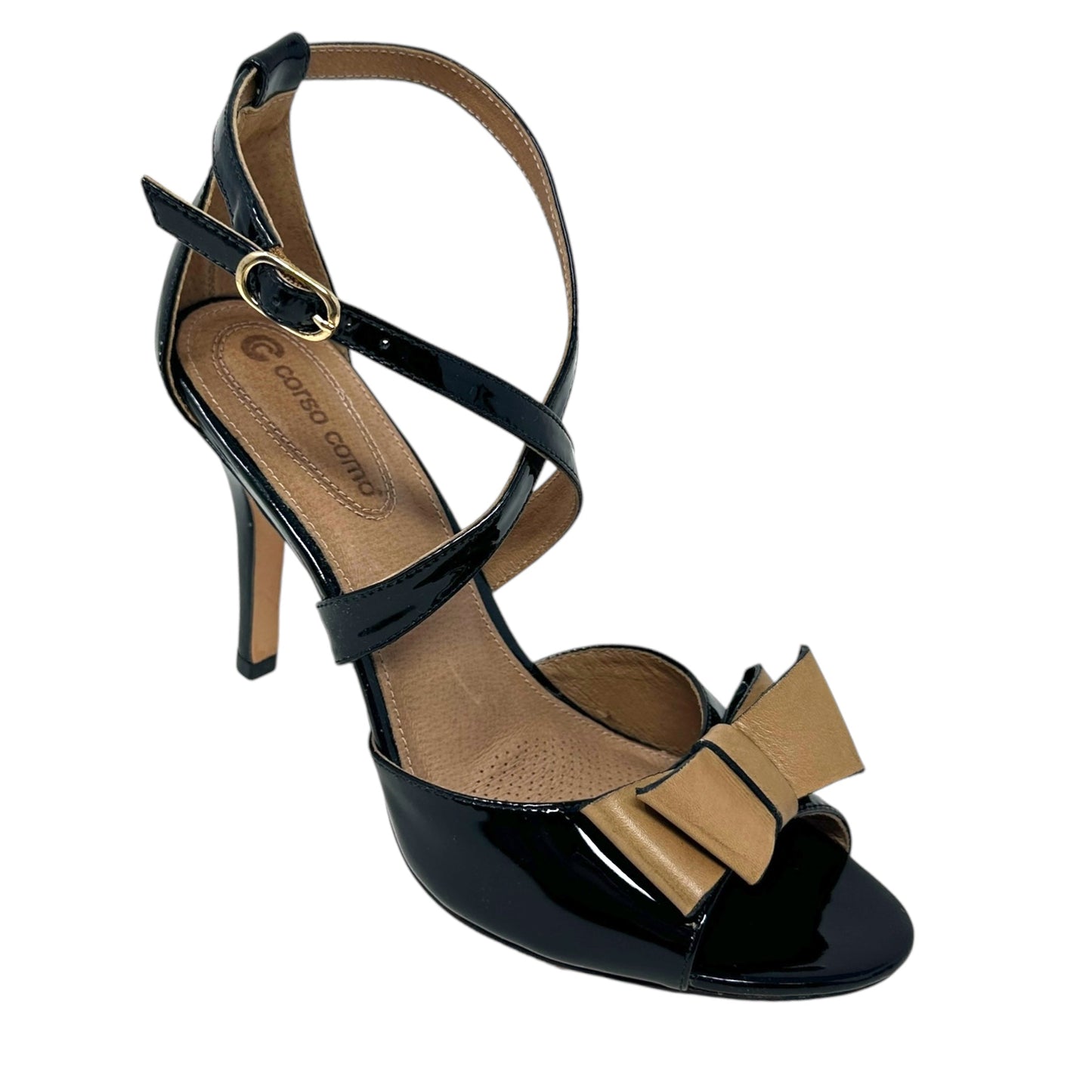 Alfazema Heeled Sandal By Corso Como In Black & Brown, Size: 8