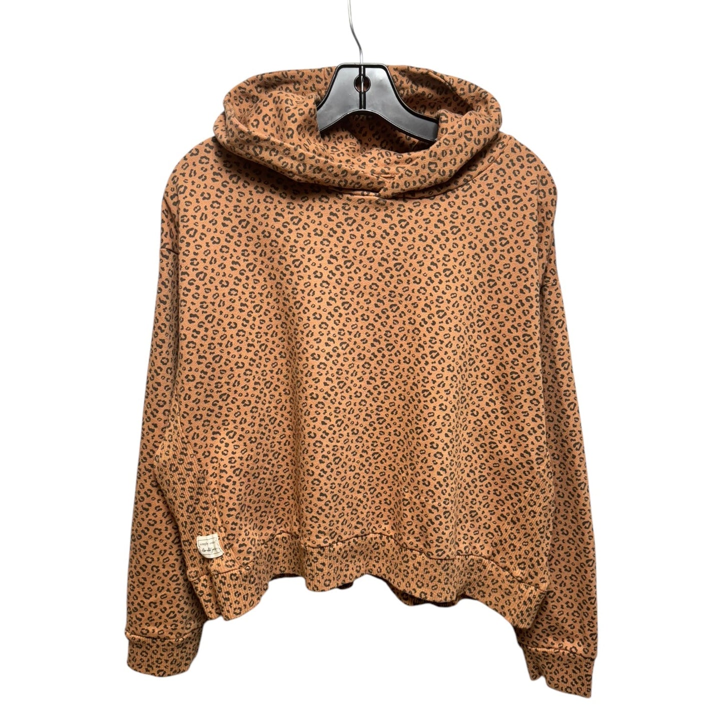 Sweatshirt Hoodie By Simply Southern In Animal Print, Size: L