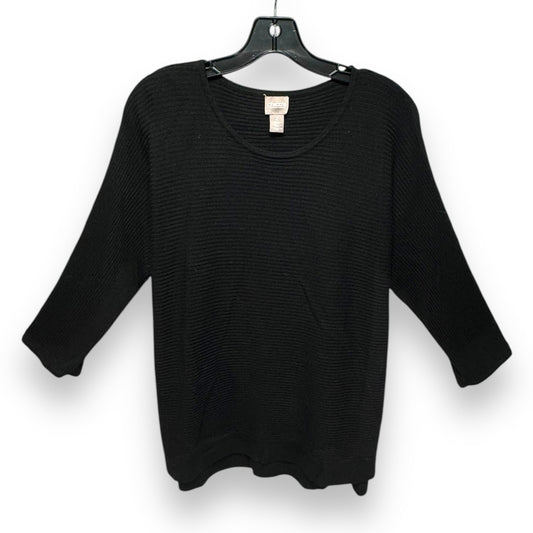 Sweater By Chicos In Black, Size: L