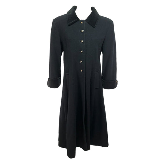 Coat Wool By Mario de Pinto In Black, Size: L