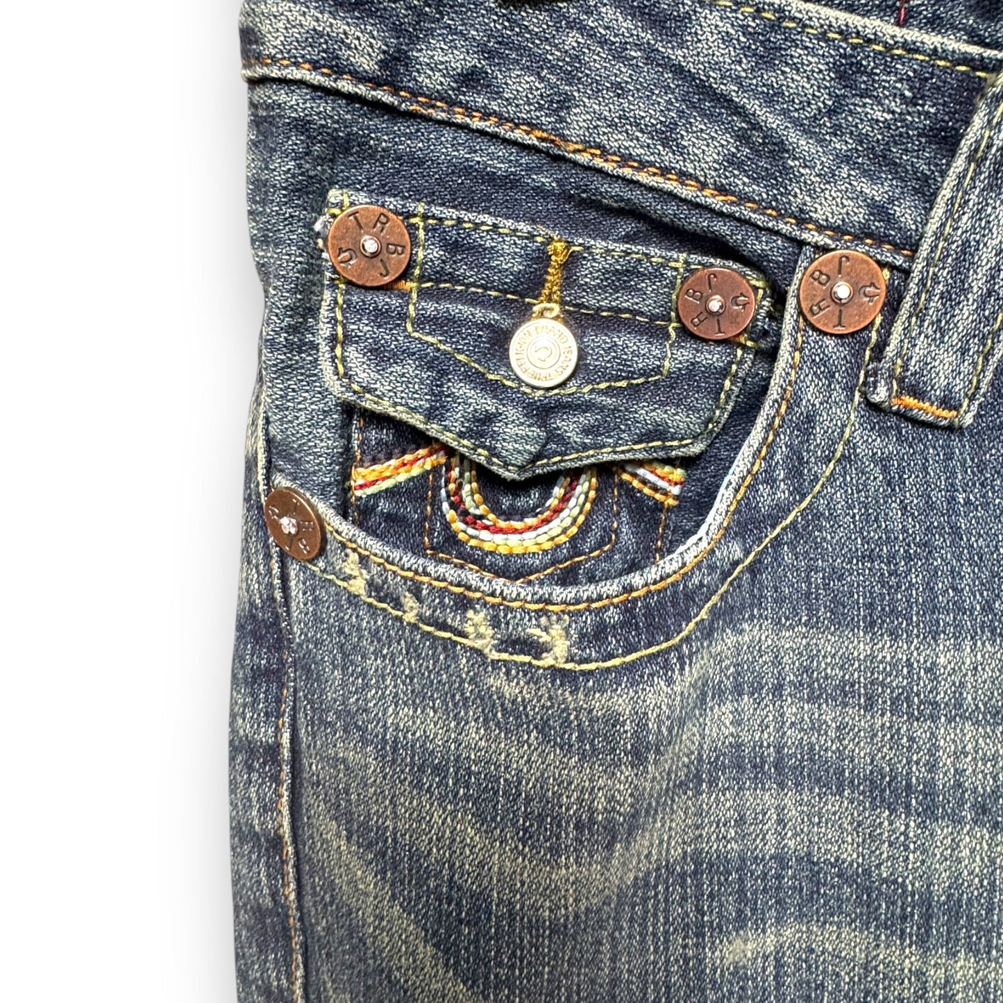 Jeans Flared By True Religion In Blue Denim, Size: 12