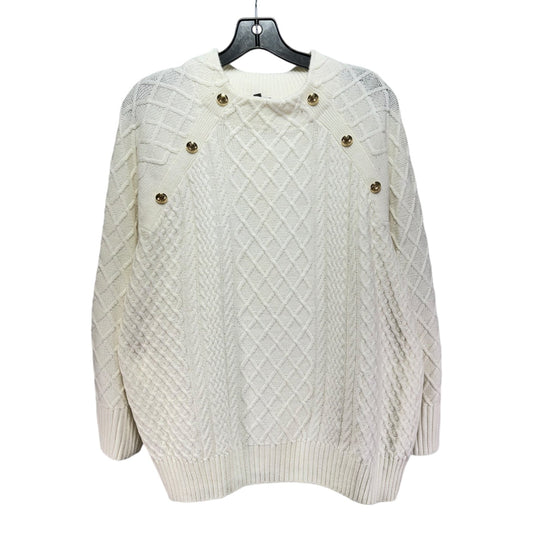 Sweater By Talbots In White, Size: 1x