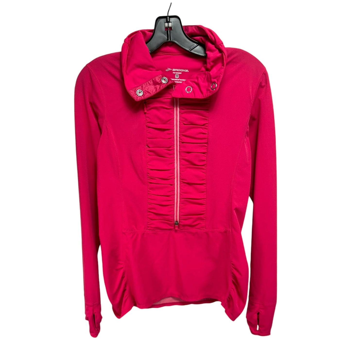 Athletic Jacket By Brooks In Pink, Size: S