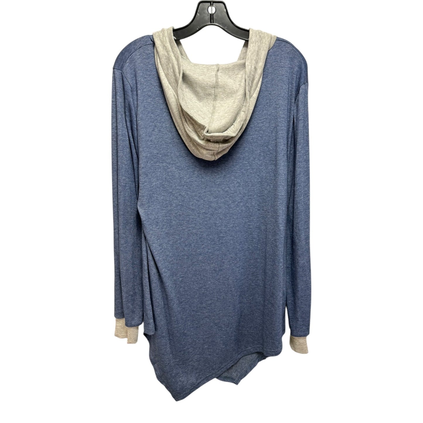 Sweatshirt Hoodie By Miagooo In Blue & Grey, Size: XL