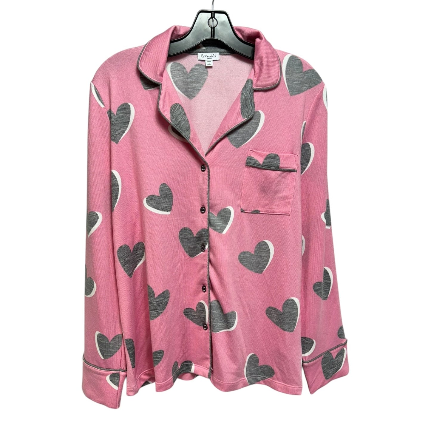 Heart Pajama Set 2pc By Splendid In Pink, Size: S