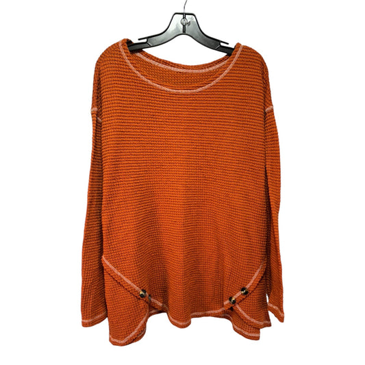 Top Long Sleeve By Shein In Orange, Size: 3x