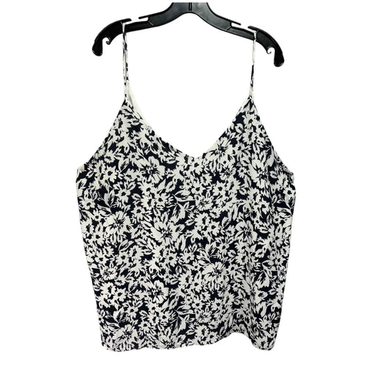 Top Sleeveless By H&m In Blue & White, Size: Xxl