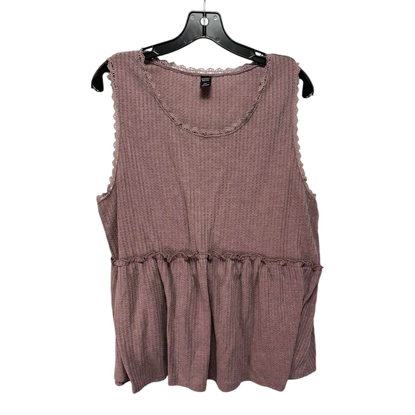 Top Sleeveless By Emery Rose In Mauve, Size: 3x