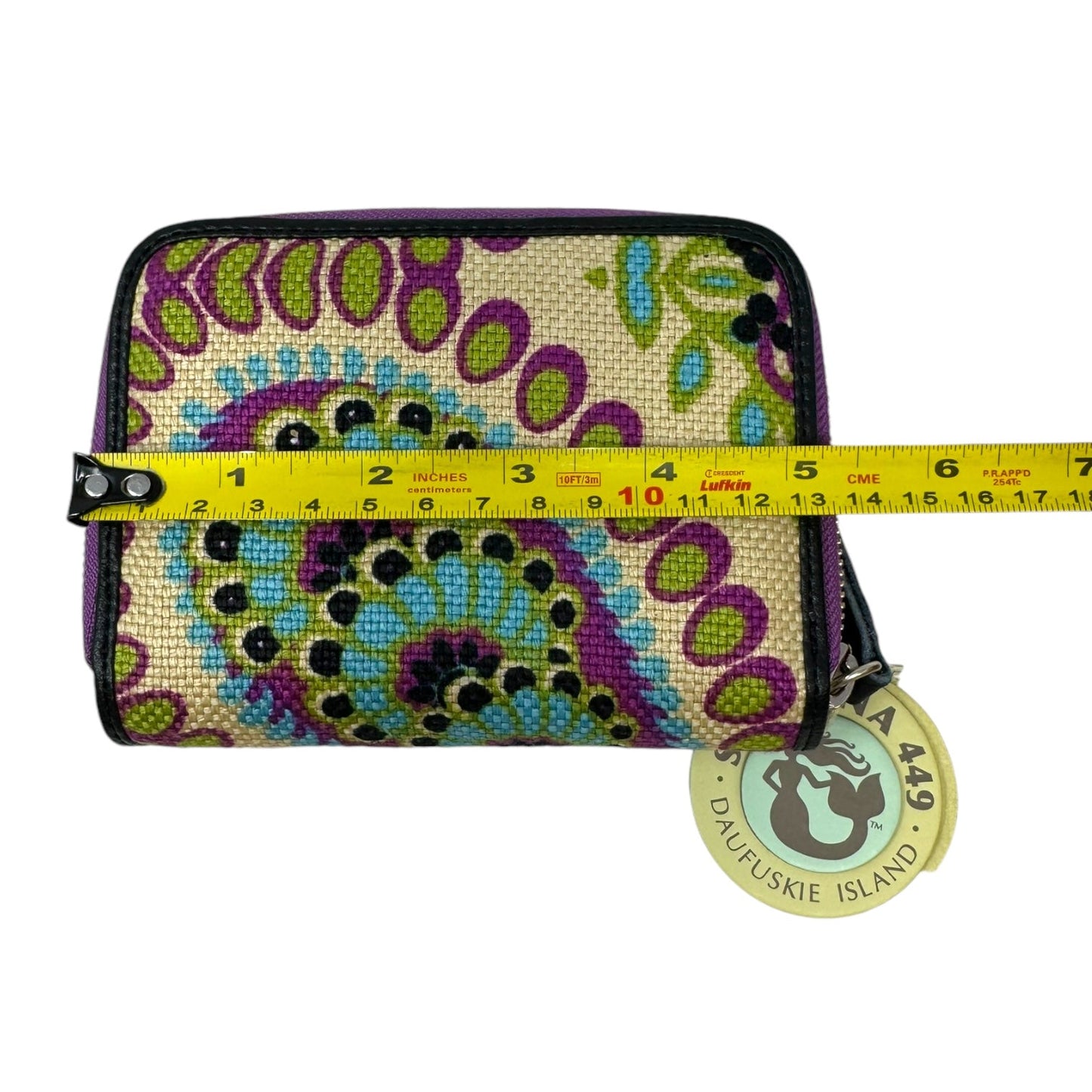 Linen & Leather Wallet By Spartina, Size: Medium