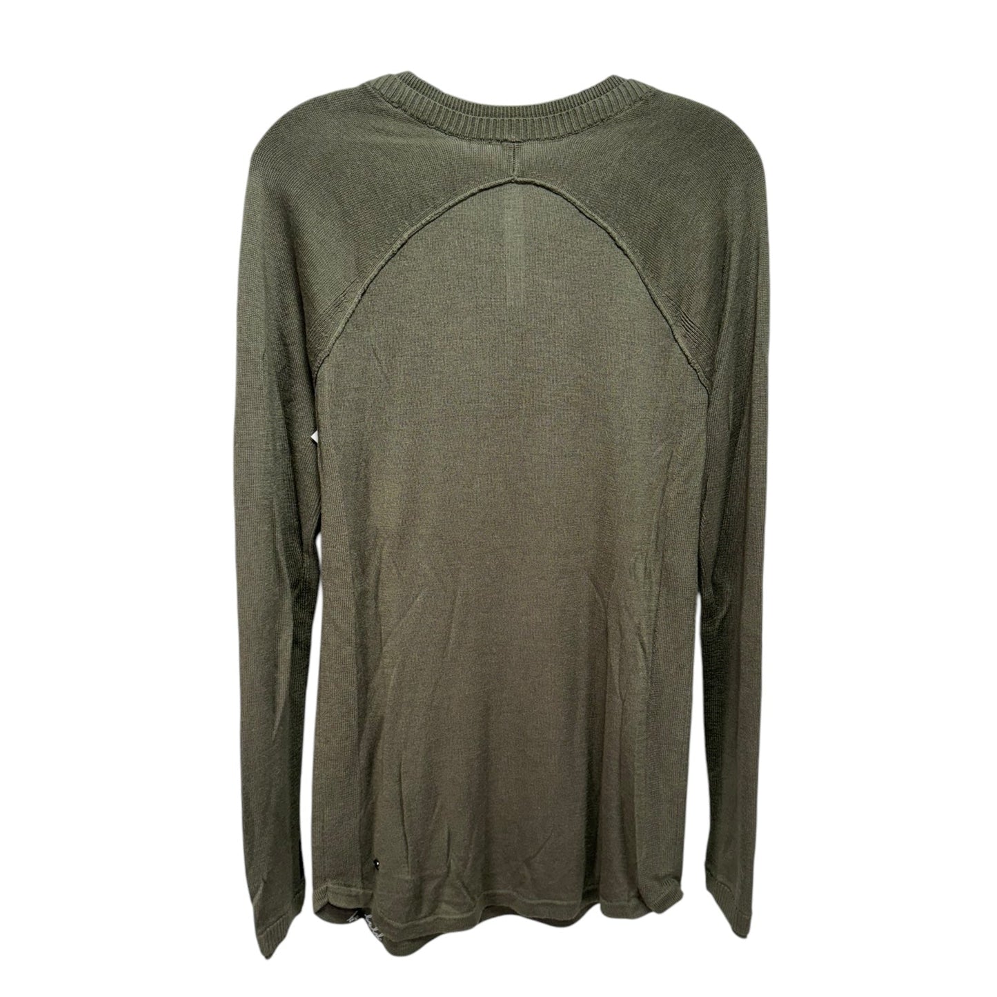 Knit Athletic Top Long Sleeve Crewneck By Lululemon In Green, Size: 10