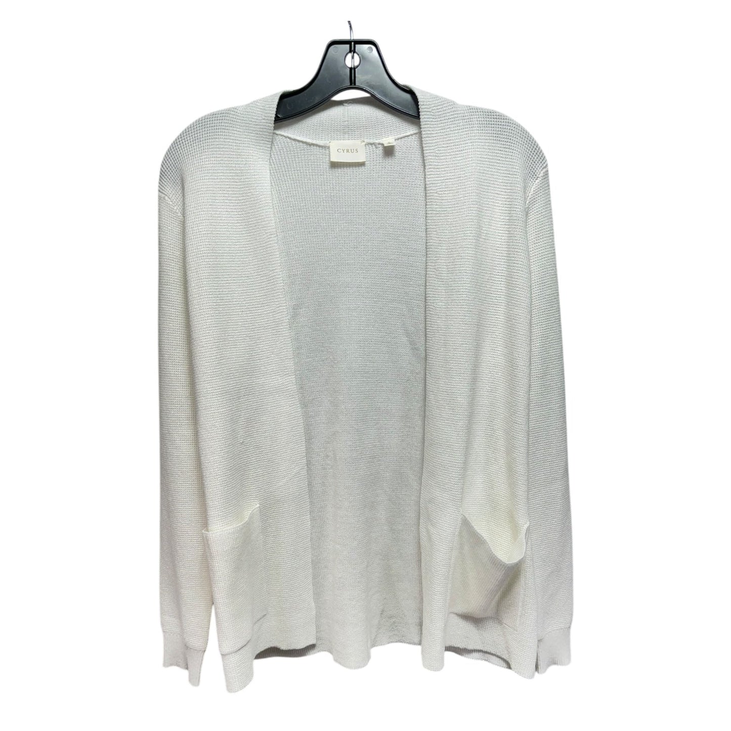 Sweater Cardigan By Cyrus Knits In White, Size: S